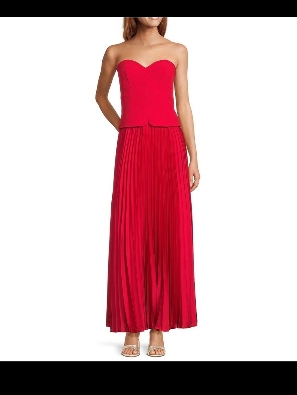 Antonio Melani Crepe Dress In Vibrant Red